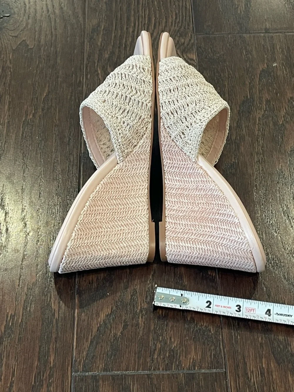 Aqua Areli Wedge Rose Slide Sandal Shoes Women Size 8M NEW